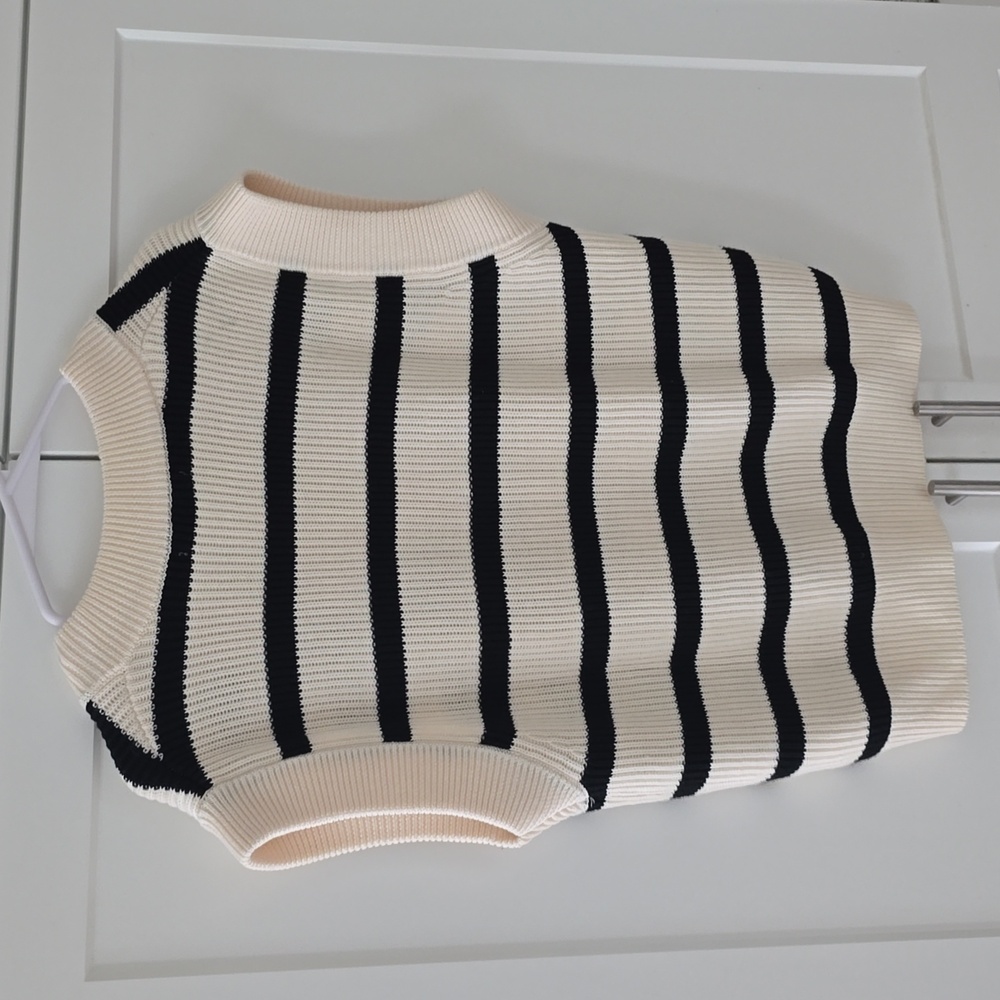Zara Striped Sweater Vest Size Small - Picture 3 of 5